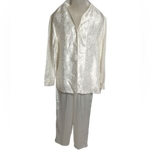 Maidenform Pajama Set Button Down Top & Pull On Pants Loungewear Sleepwear Small